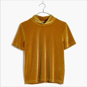 Velvet Mockneck Tee
